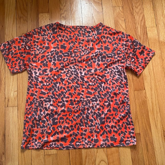 Shein Orange Cheetah Print Top - Picture 3 of 3